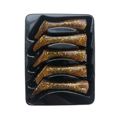 Headbanger Shad 11 Rep. tails, 5 pcs Golden Glitter