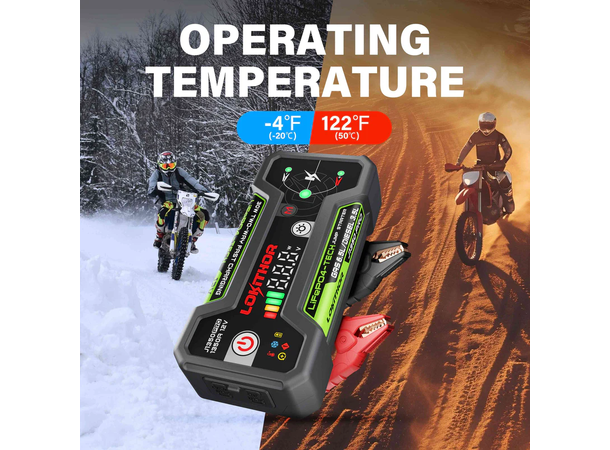 Lokithor Lithium Jump Starter J1350 Pro 12v 1350A 25,6Wh Startbooster/Powerbank 
