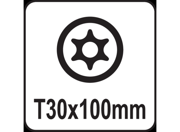Yato Torx Security Skrutrekker Sikkerhets-Torx m/hull - T30x100mm 