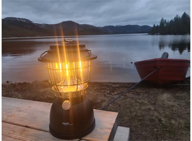 OSEAN Oppladbar Campinglykt Matt Svart