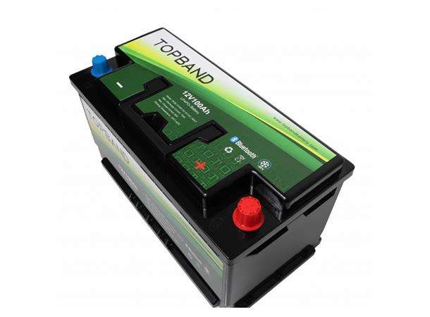 Topband Lithium Heat Pro12v100Ah batteri m/Bluetooth og varmefolie