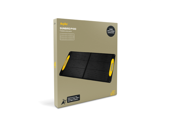 Aqiila solcellepanel Sunbird P100 100w, til bla Aqiila Power Station 