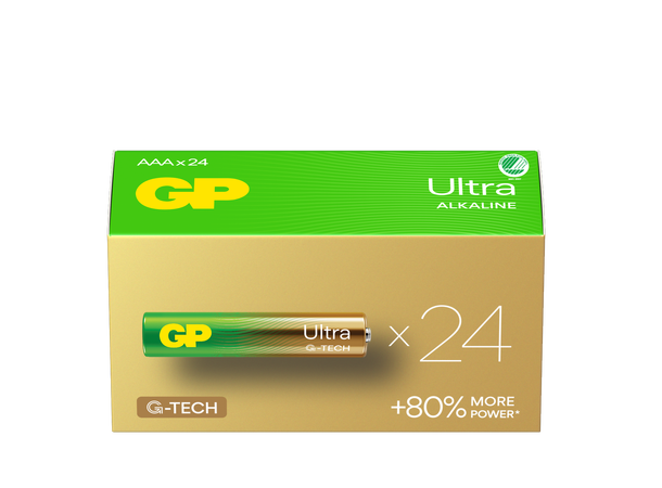 GP Ultra Alkalisk batteri AAA - 24pk 24AU/LR03 - 1,5V 