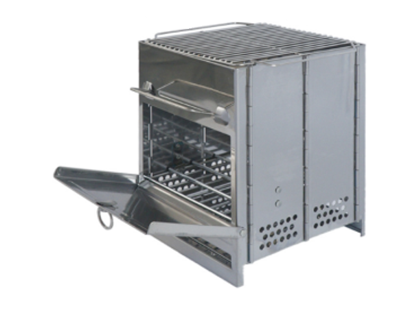 Portabel vedovn Med grillrist 27x20x20 cm 