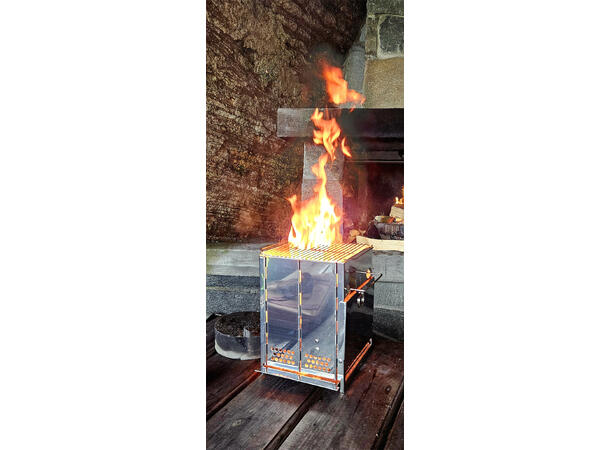 Portabel vedovn Med grillrist 27x20x20 cm 