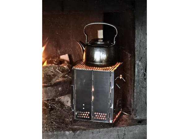 Portabel vedovn Med grillrist 27x20x20 cm 