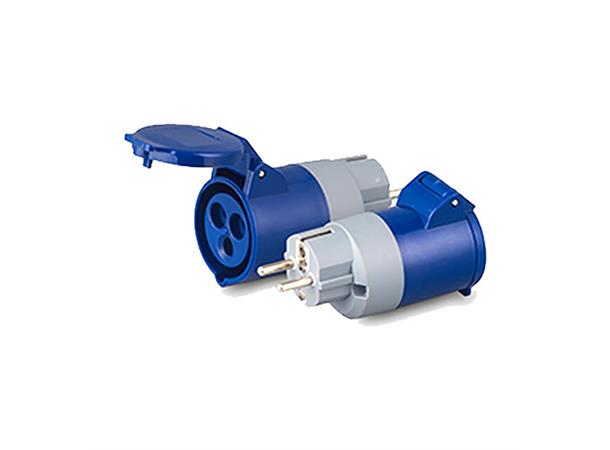 Overgang/Adapter16A CEE hun - Schuko han