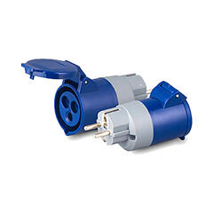 Overgang / Adapter16A CEE hun - Schuko han
