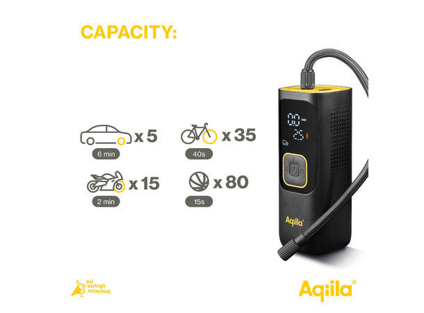 Aqiila Airbird C7 Luftkompressor med powerbank 
