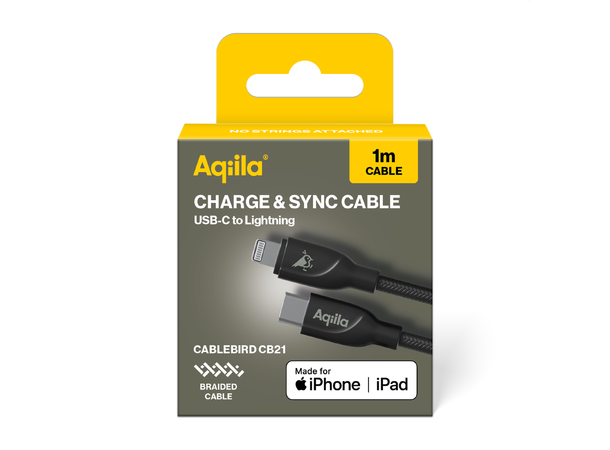 Aqiila Cablebird CB21 - 1 meter USB C - Lighting 