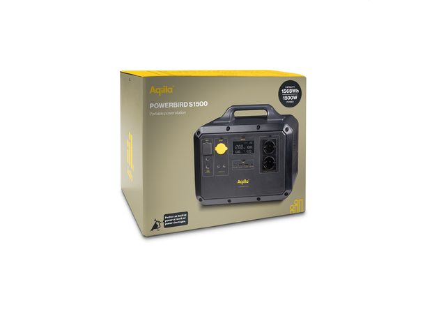 Aqiila Powerbird Power Station S1500 Bærbar strømforsyning 1500w/1568Wh 