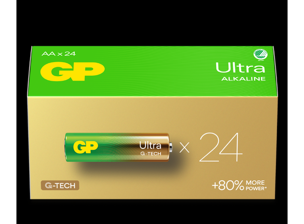 GP Ultra Alkalisk batteri 1,5v AA 24pk 15AU/LR6 
