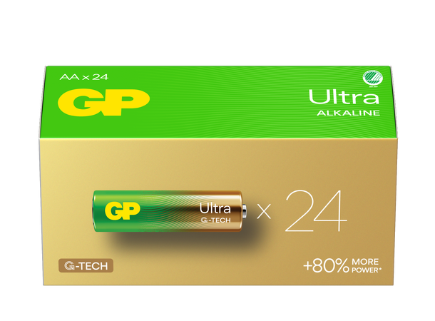 GP Ultra Alkalisk batteri AA - 24pk 15AU/LR6 - 1,5V 