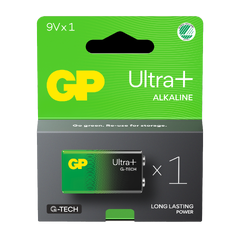 GP Ultra+ Alkalisk batteri 9v LR6LF22/1604 - 9V