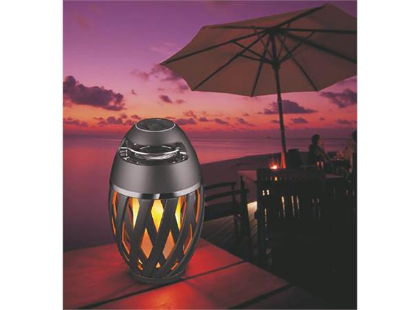 Flammelampe m/Bluetooth høyttaler