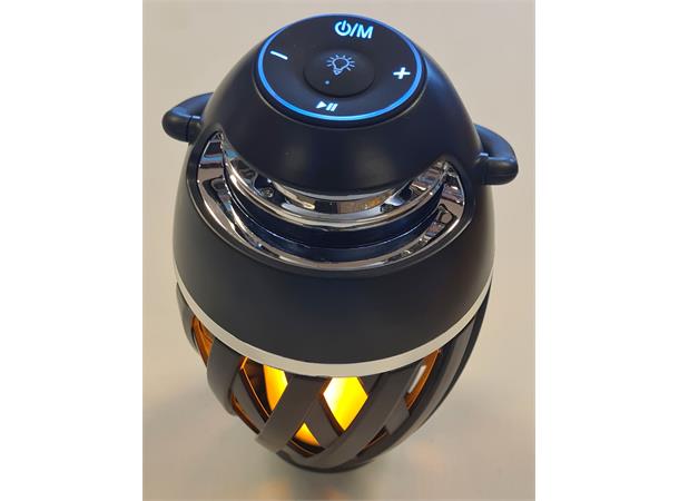 Flammelampe m/Bluetooth høyttaler