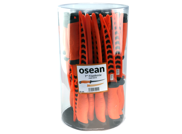 Osean Filetkniv 7" - 30stk Knivbøtte - med slire 