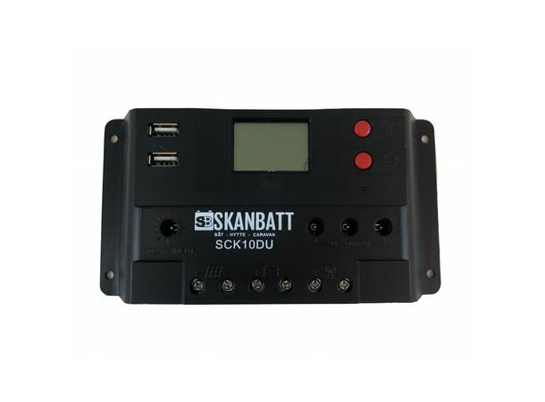 Skanbatt Solcelleregulator - PWM 10 A - 12/24 V 