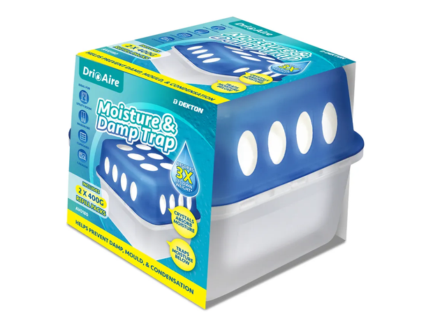 Fuktsluker boks 400gr Inkl. 2 stk 400gr refill - 14x14x11cm 