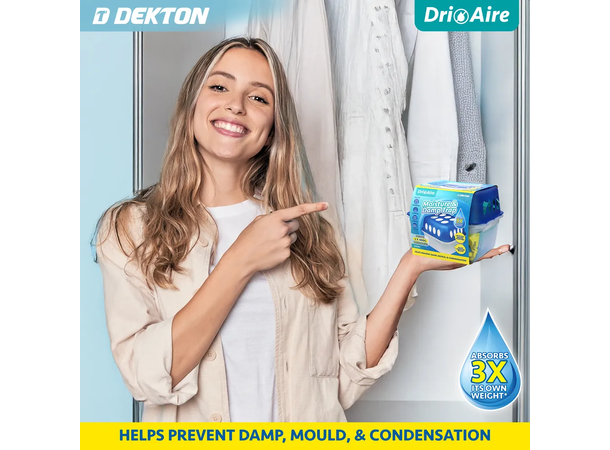 Fuktsluker boks 400gr Inkl. 2 stk 400gr refill - 14x14x11cm 