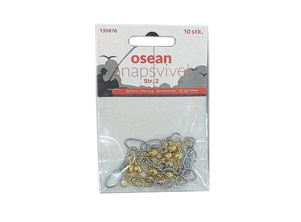 Osean snapsvivel #2 Rustfri/Messing - Pose à 10 stk - 40kg 