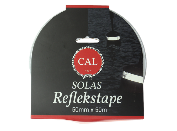 Reflekstape rull 50m x 5 cm uV- og vannbestandig - SOLAS 