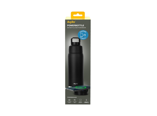 Aqiila Powerbottle BO5 Drikkeflaske - Termos - Powerbank - 0,6l 