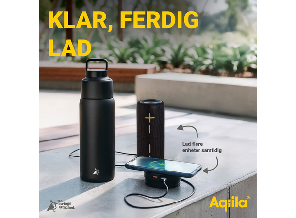 Aqiila Powerbottle BO5 Drikkeflaske - Termos - Powerbank - 0,6l 