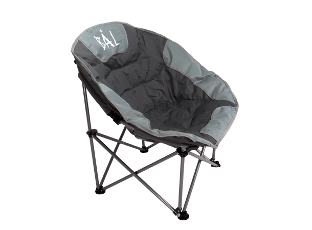 BÅL Månestol Grå Med god polstring - lakkert stål 