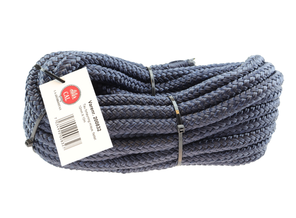 Fortøyningstau m/øye - Marine blå 12 mm - 10m - Flettet  B-vare 