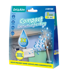 Fuktsluker pose 3x36gr For bil - bag - klesskap - 90x130mm
