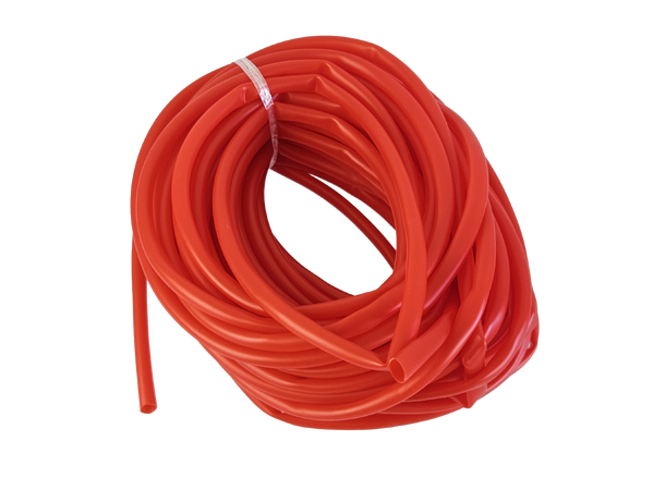 Gummimakk rød 25m kveil 6,5-8mm - For 9/0 - 10/0 krok 