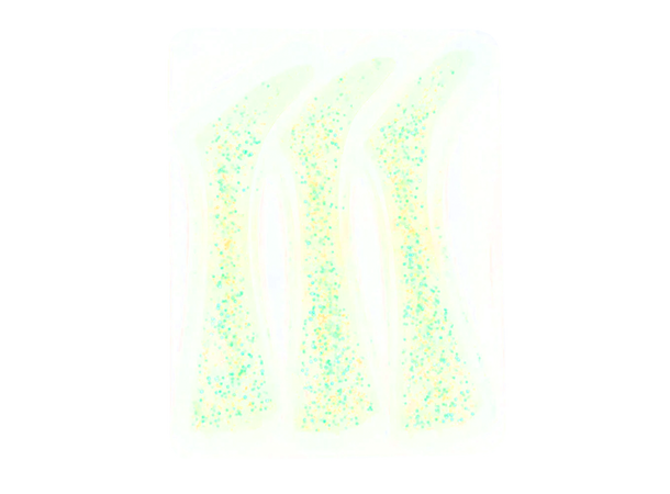 Headbanger Shad 22 Rep. tails, 3 pcs Motoroil/Green 