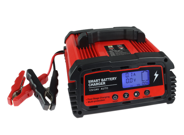 Smart Batterilader 25A 12v/24v - 4 steg - AGM/GEL/STD 