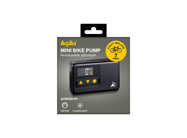 Aqiila Airbird P1 Mini luftpumpe for sykkel - oppladbar 
