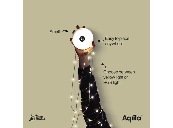 Aqiila Lightbird BL2 Uttrekkbar lyslenke - Camping - Oppladb. 