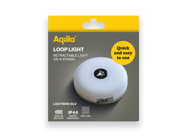 Aqiila Lightbird BL2 Uttrekkbar lyslenke - Camping - Oppladb. 