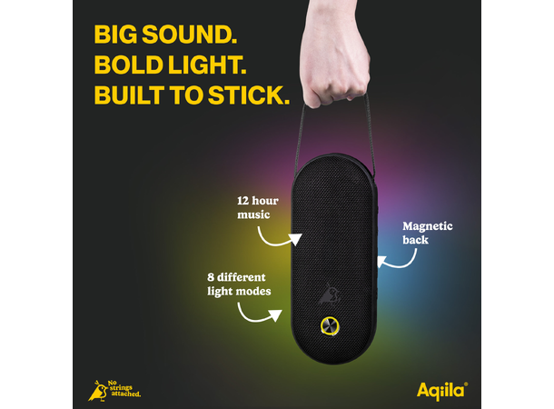 Aqiila Soundbird CM Bærbar høyttaler - 30w - 8RGB 