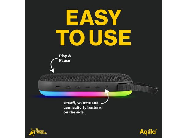 Aqiila Soundbird CM Bærbar høyttaler - 30w - 8RGB 