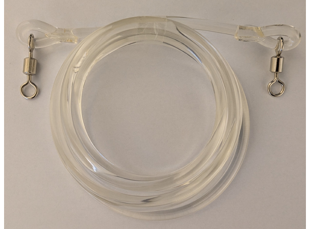 Juksastrikk 6mm - 1m m/2 stk rustfri svivler 