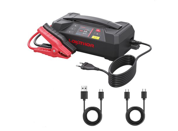 Lokithor The One - Lader og Jumpstart 6/12v - 6A Batterilader - 4250A Booster 