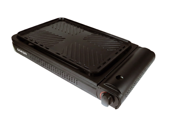 Osean Gassgrill 2200w m/koffert Grillplate - Piezotenner 