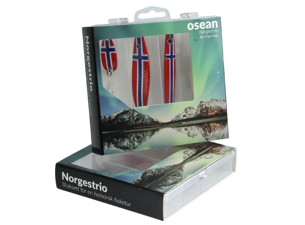 Osean sluksett Norges trio Souvenirsett - 8g/25g/40g - m/slukboks 