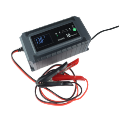 Smart Batterilader 10A 12v/24v - 6 steg - AGM/GEL/STD