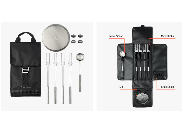Solo Stove Mesa tilbehørspakke Grillpinner, øse, lokk og bag 
