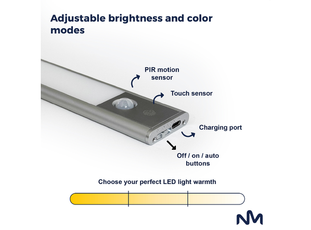 Sunmatic Sensorlampe LED 20cm 2-pk Oppladbar - USB C 