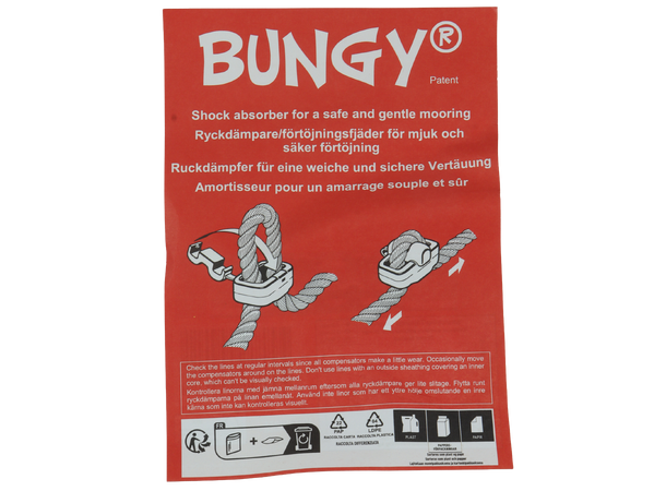 BUNGY Rykkdemper 2pk Fortøyningsfjær - opp til 20mm tau 