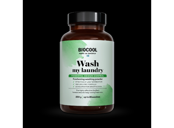 Biocool Wash my Laundry 250ml - Pulver - Vaskemiddel tøyvask 