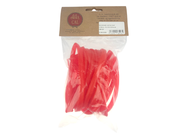 Gummimakk rød 5m kveil 6,5-8mm - For 9/0-10/0 krok 