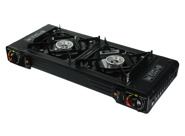 Osean Dobbelt Minikjøkken m/grill Gass kokeapparat 2x2000w - grillplate 